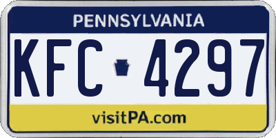 PA license plate KFC4297