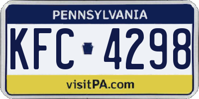 PA license plate KFC4298