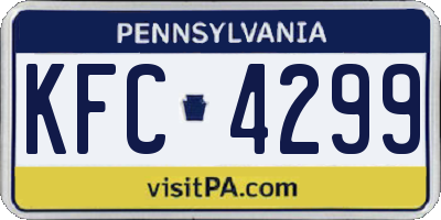 PA license plate KFC4299