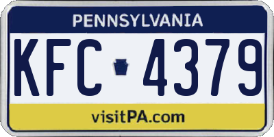 PA license plate KFC4379