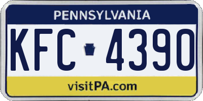 PA license plate KFC4390