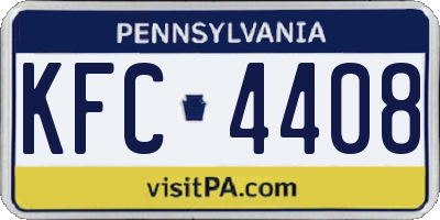 PA license plate KFC4408