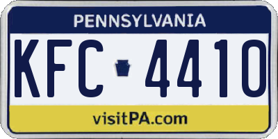 PA license plate KFC4410