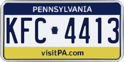 PA license plate KFC4413