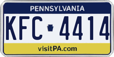 PA license plate KFC4414