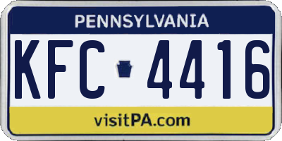 PA license plate KFC4416
