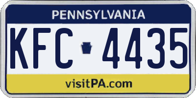 PA license plate KFC4435