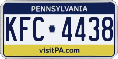 PA license plate KFC4438