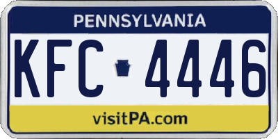 PA license plate KFC4446