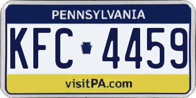 PA license plate KFC4459