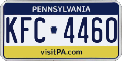 PA license plate KFC4460
