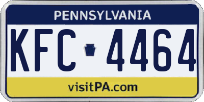 PA license plate KFC4464