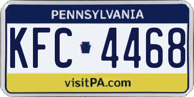 PA license plate KFC4468