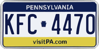 PA license plate KFC4470