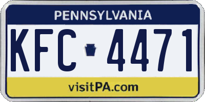 PA license plate KFC4471