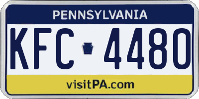 PA license plate KFC4480