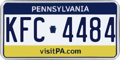 PA license plate KFC4484
