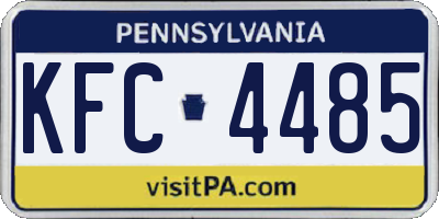 PA license plate KFC4485