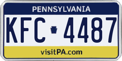PA license plate KFC4487