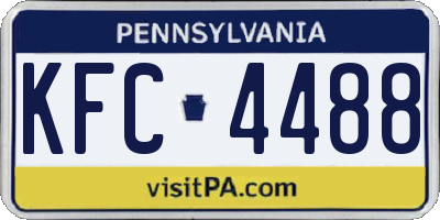PA license plate KFC4488