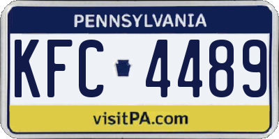 PA license plate KFC4489