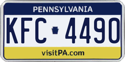 PA license plate KFC4490