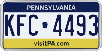PA license plate KFC4493