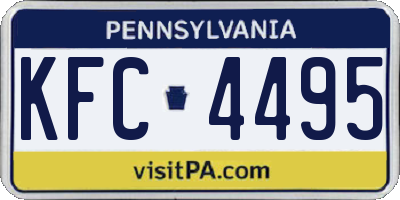 PA license plate KFC4495