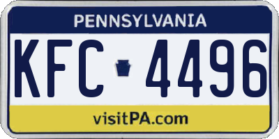 PA license plate KFC4496