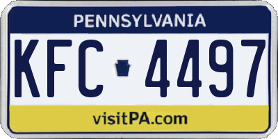 PA license plate KFC4497