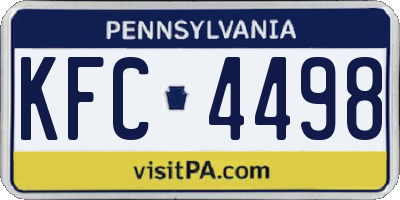 PA license plate KFC4498