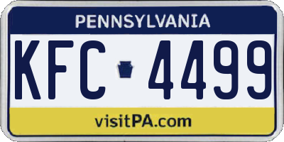 PA license plate KFC4499