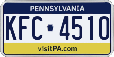 PA license plate KFC4510