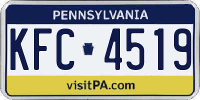 PA license plate KFC4519