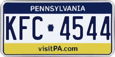 PA license plate KFC4544