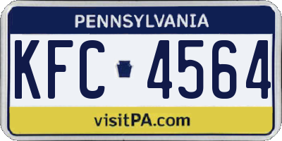 PA license plate KFC4564