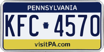 PA license plate KFC4570