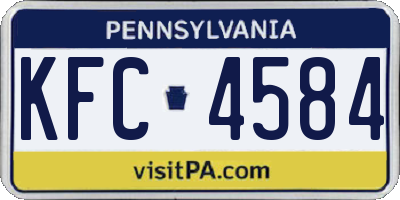 PA license plate KFC4584