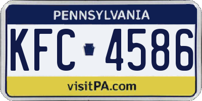 PA license plate KFC4586