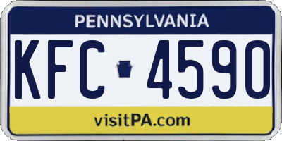 PA license plate KFC4590