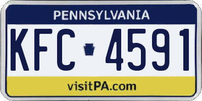 PA license plate KFC4591