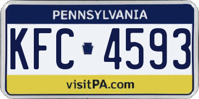 PA license plate KFC4593