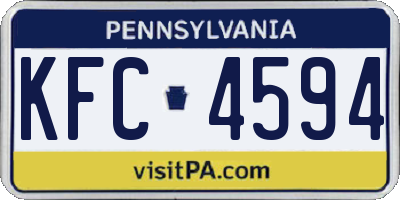 PA license plate KFC4594