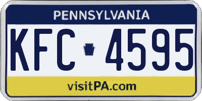 PA license plate KFC4595