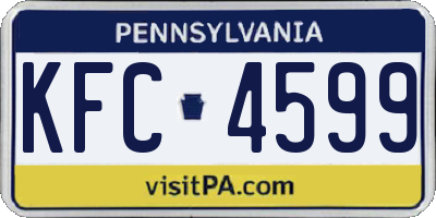 PA license plate KFC4599