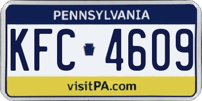 PA license plate KFC4609