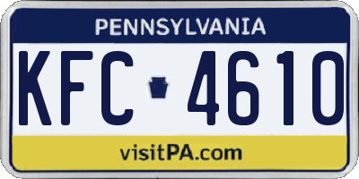 PA license plate KFC4610