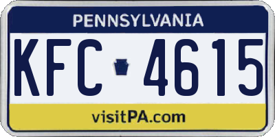 PA license plate KFC4615