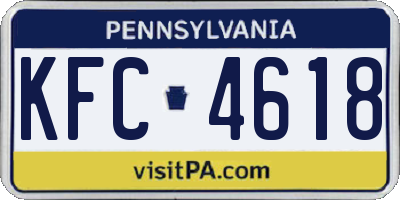 PA license plate KFC4618