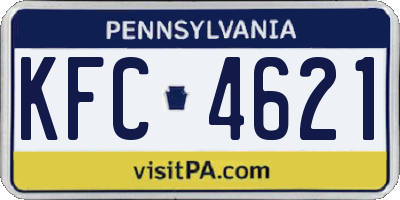 PA license plate KFC4621